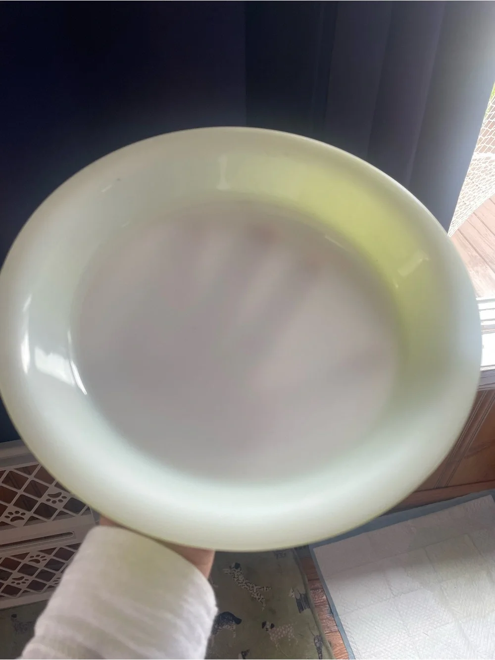 Vintage Retro Pyrex Lime Green Pie Plate 9 inch RARE ovenware baking kitchen